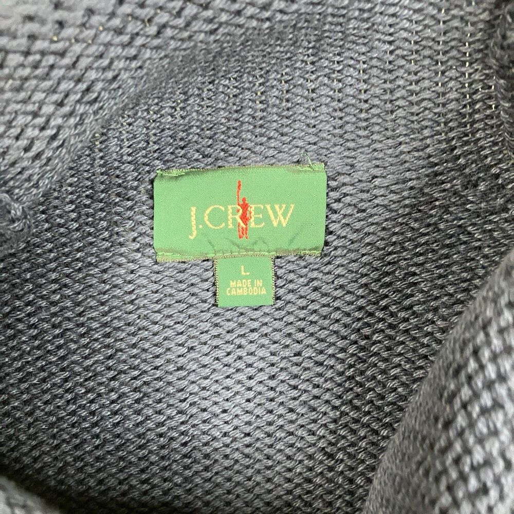 J Crew 1988 Rollneck Sweater Mens L Blue Cotton Cozy Preppy BW186 Needs Repair - Picture 7 of 12